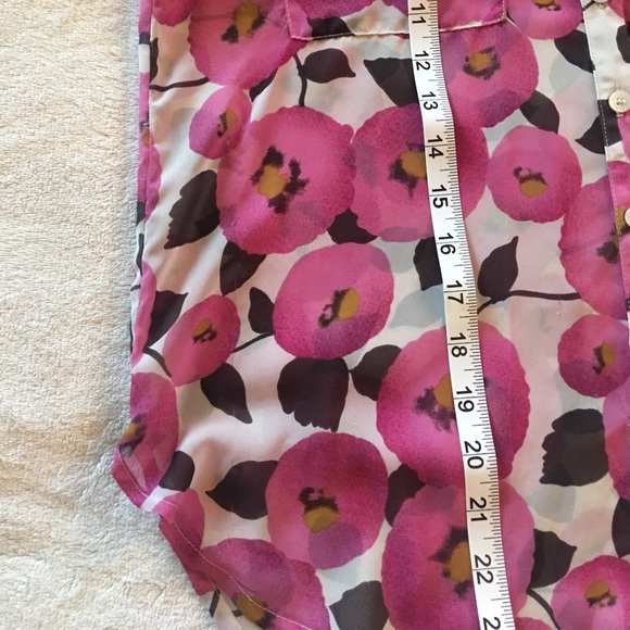 LUSH Pink Floral Collared Sleeveless Blouse Tank - Picture 11 of 12